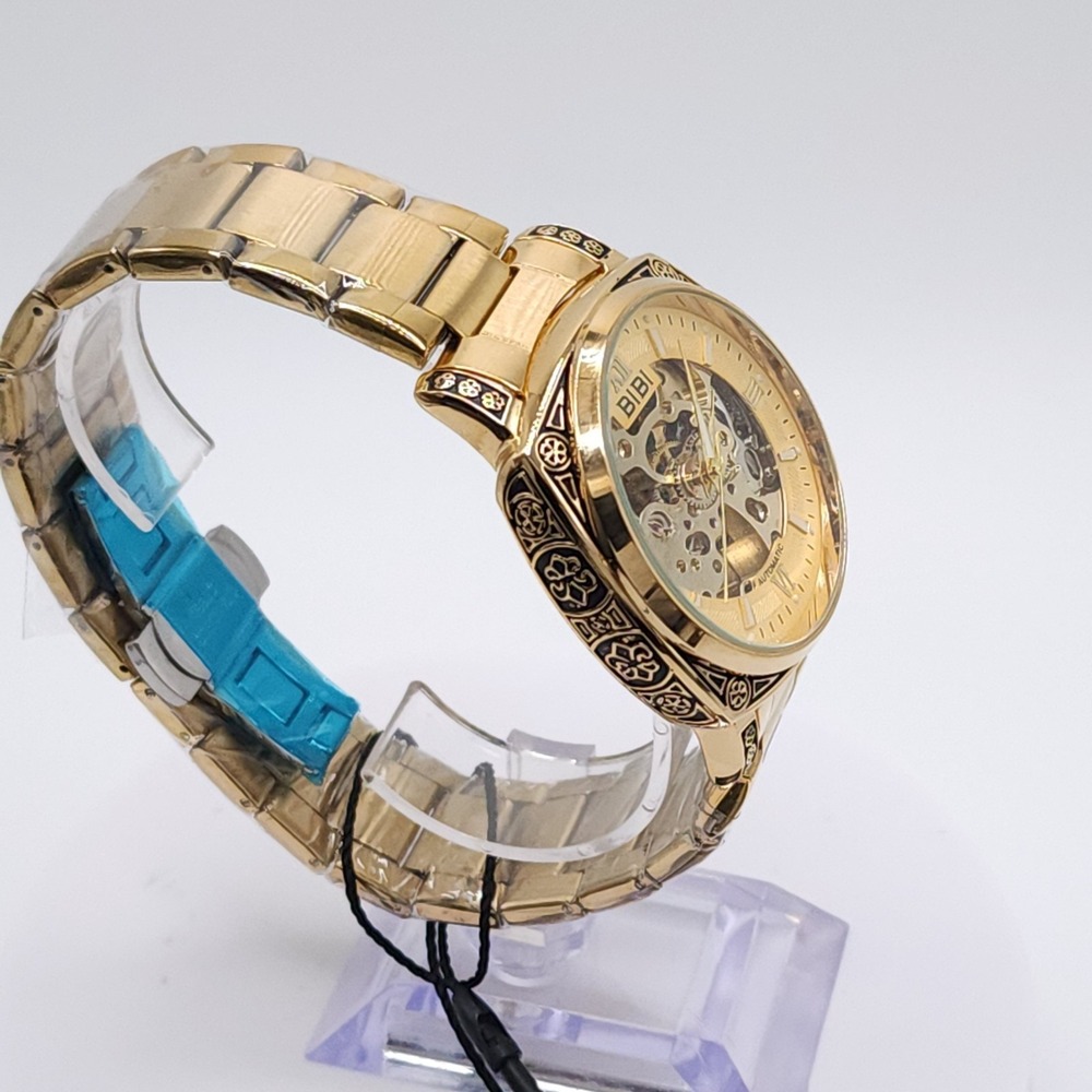 BIBI Automatic Skeleton Gold Watch 41.5mm - Picture 15 of 17